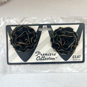 Vintage | Black & Gold Shoe Clips